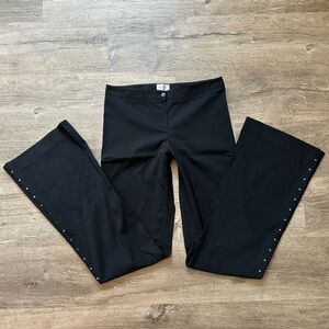 MOTIVI Black Wide Leg Stretch Pants with Stud Detail